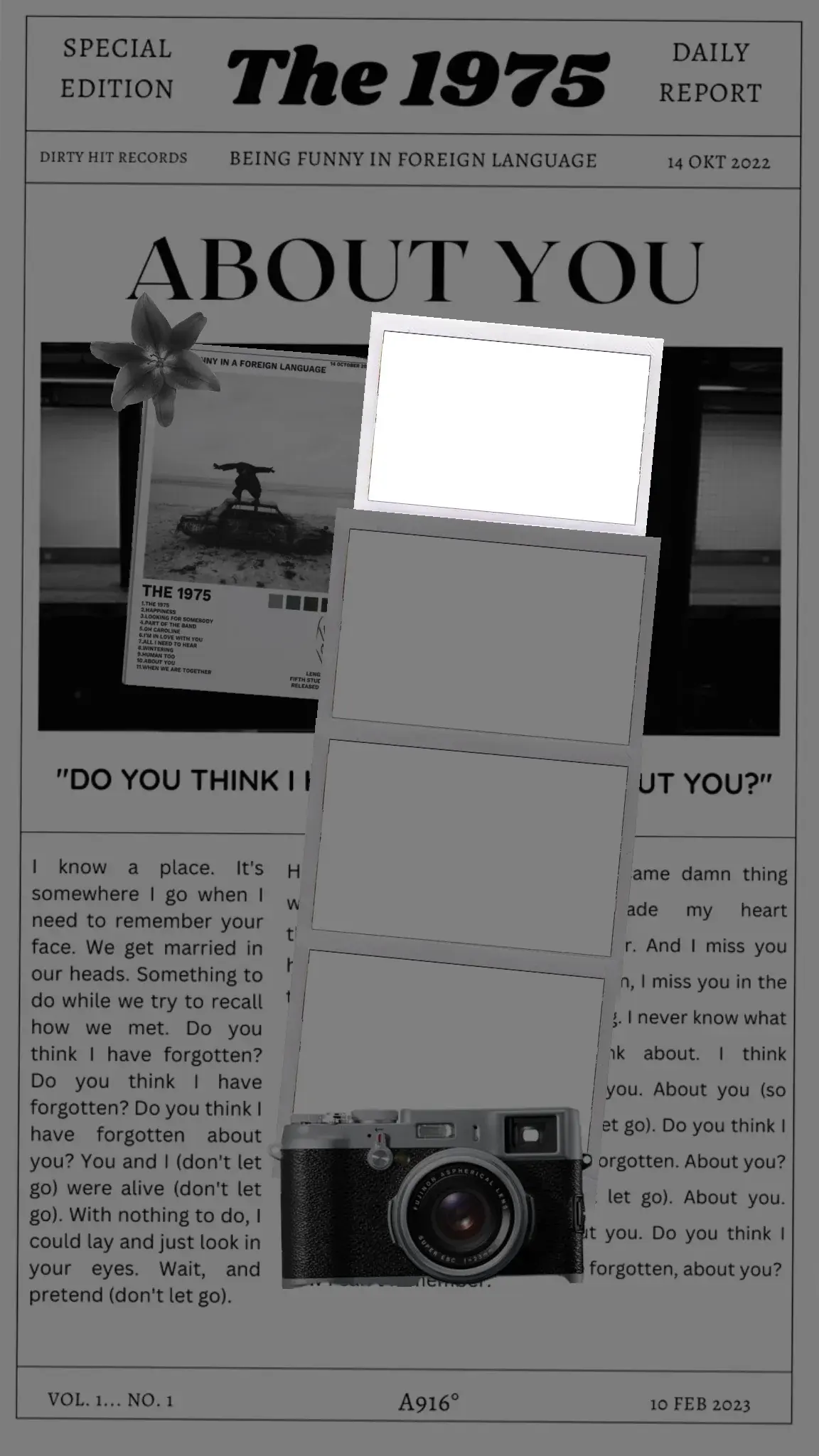 About You Scrapbook template preview