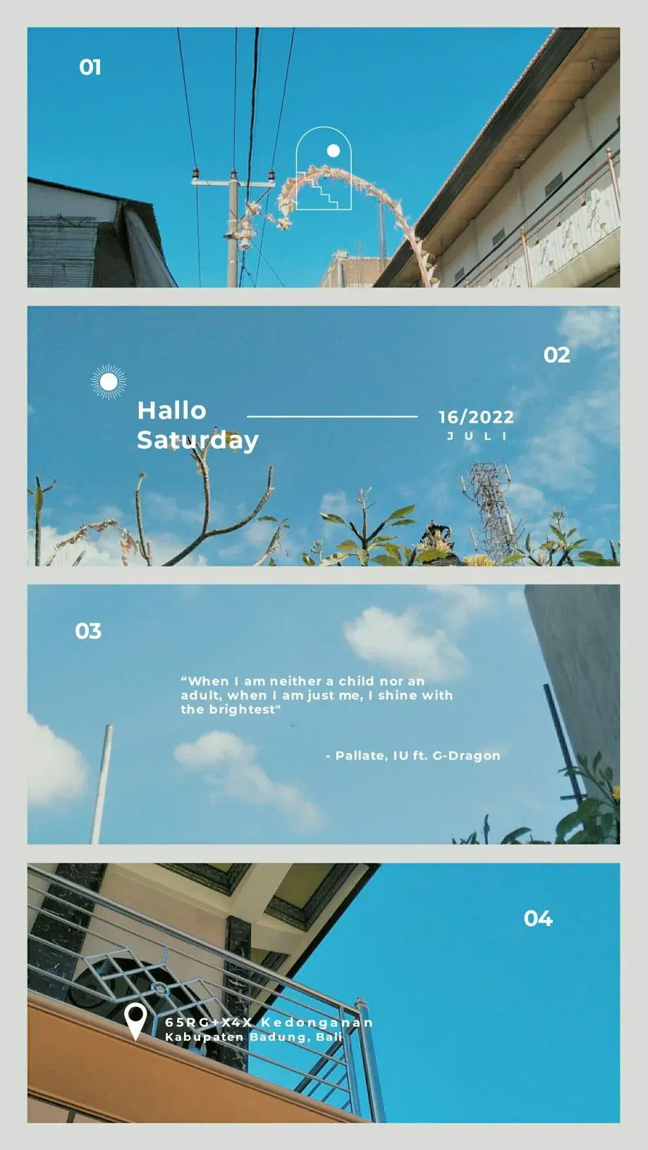 Blue Collage template preview