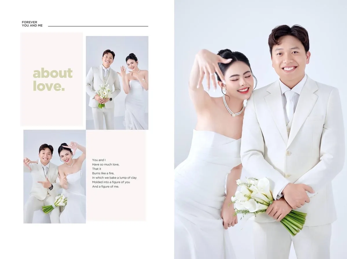 About Love Split Spread template preview