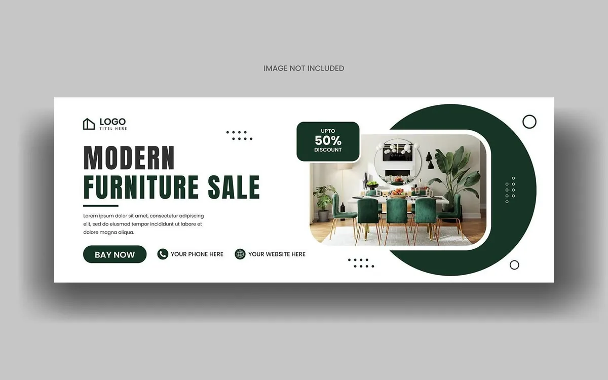 Emerald Modern Furniture Banner template preview