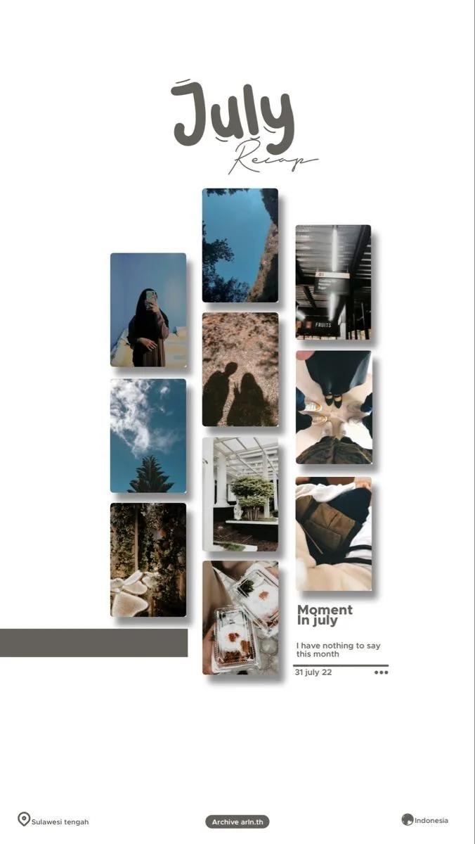 July Recap Collage template preview