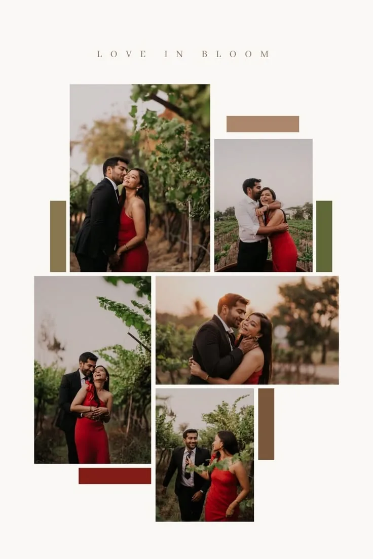 Love In Bloom Collage template preview