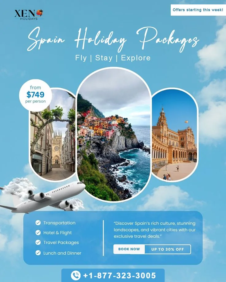 Spain Holiday Packages template preview