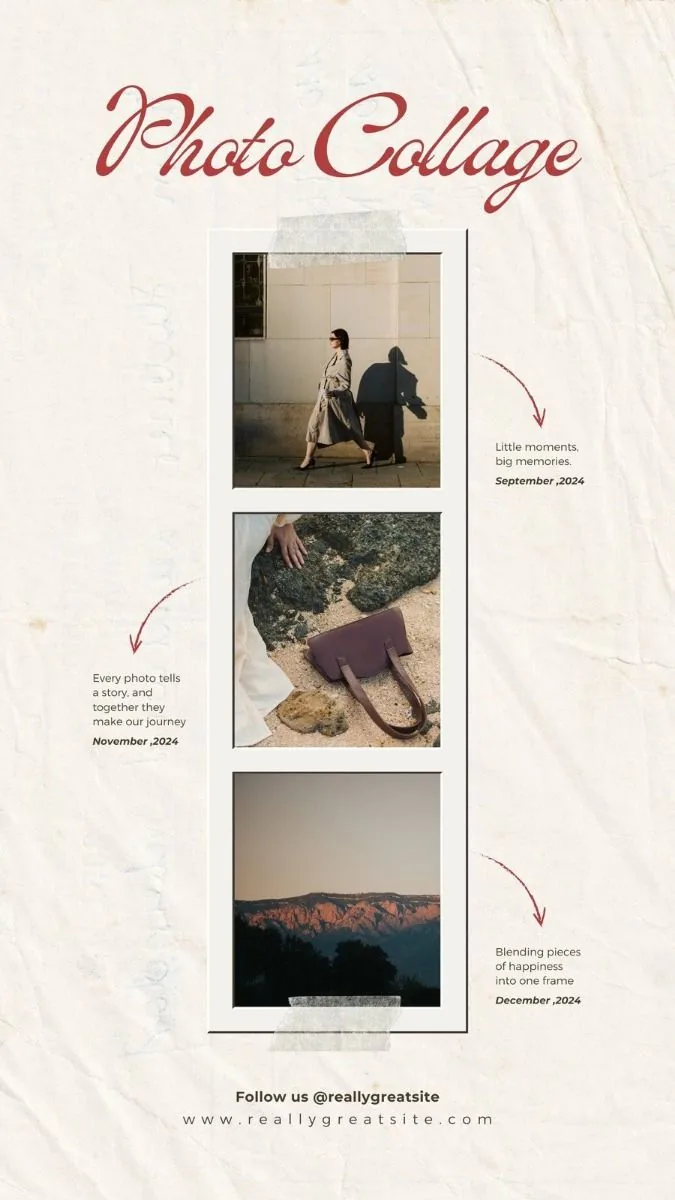 Three Photo Collage template preview