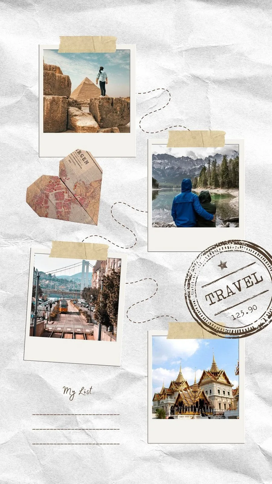 Travel Scrapbook template preview